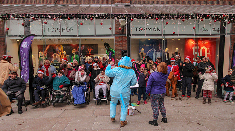 Hands & Voices and IMPs busking in Coppergate