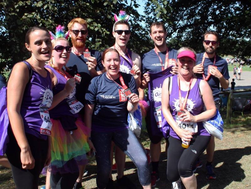 A photo of our York 10K runners with their medals