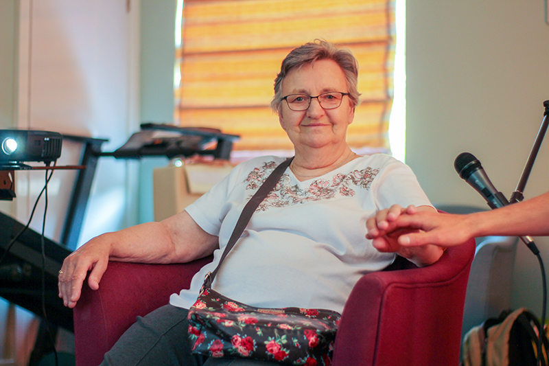 Glen Lodge iMUSE participant taking part in a session